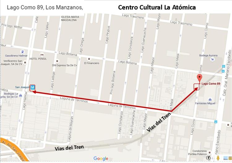 Mapa Centro Cultural La Atómica
