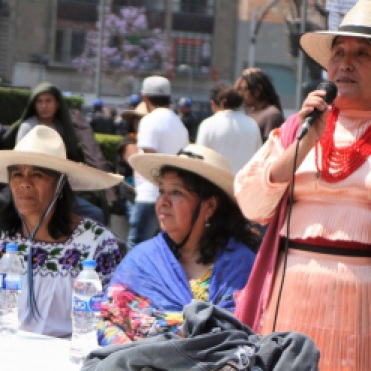 mujeres integrantes del Congreso Nacional Indigena
